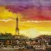 Peinture COUCHER par Rodriguez Rio Martin | Tableau Figuratif Urbain Huile