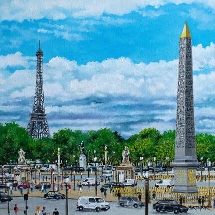 Peinture PLACE DE LA CONCORDE par Rodriguez Rio Martin | Tableau Figuratif Huile Urbain