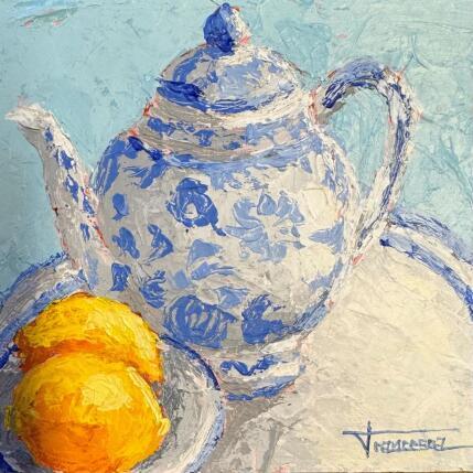 Painting HORA DEL TÉ by Escobar Francesca | Painting Figurative Acrylic