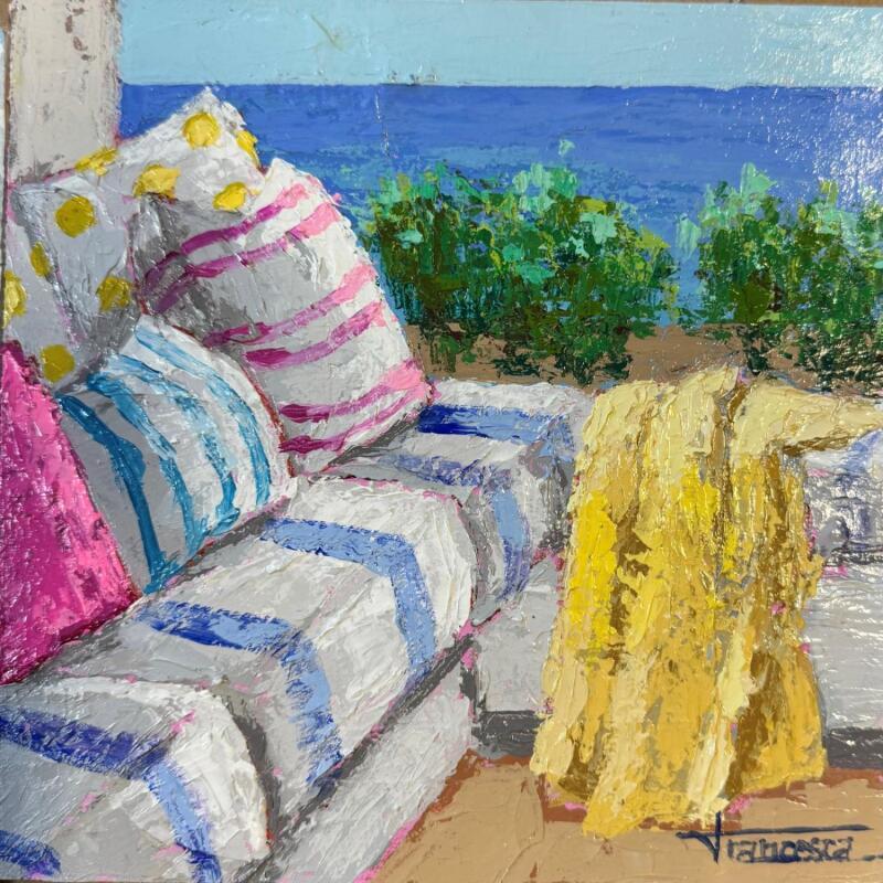Peinture CHILL ZONE par Escobar Francesca | Tableau Figuratif Marine Bois Acrylique