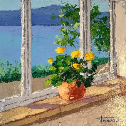 Painting FLORES AMARILLAS by Escobar Francesca | Painting Figurative Acrylic Landscapes, Pop icons