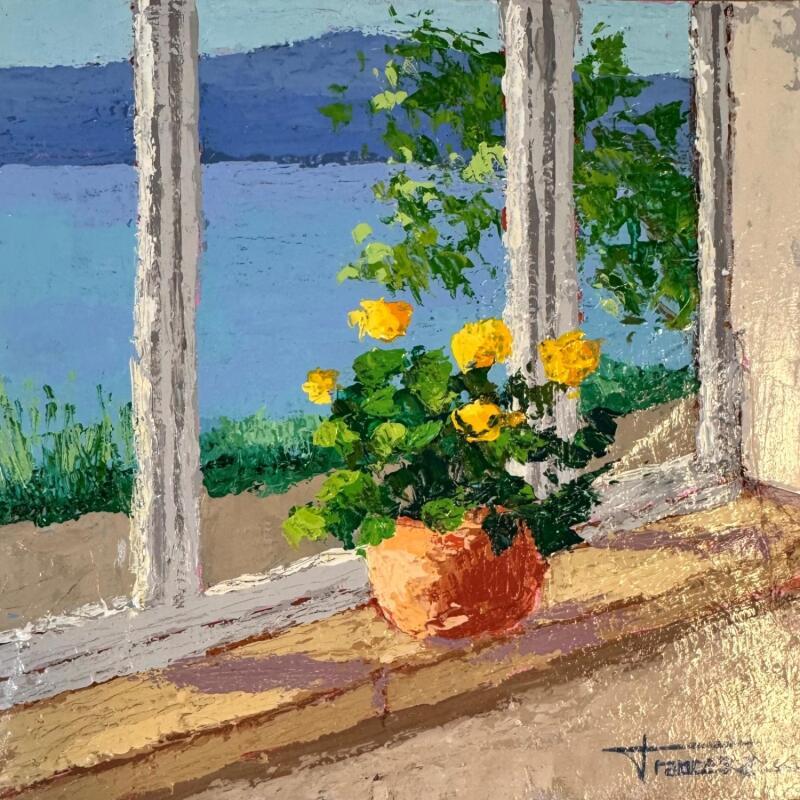 Gemälde FLORES AMARILLAS von Escobar Francesca | Gemälde Figurativ Landschaften Acryl