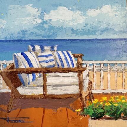 Painting RELAX EN LA PLAYA by Escobar Francesca | Painting Figurative Acrylic Marine, Pop icons