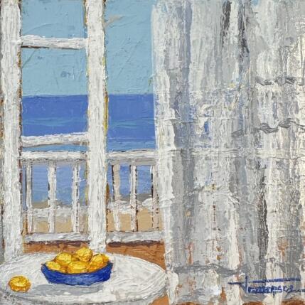 Peinture LIMONES EN LA MESA par Escobar Francesca | Tableau Figuratif Acrylique Marine