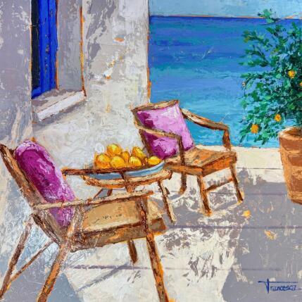 Gemälde RELAX von Escobar Francesca | Gemälde Figurativ Acryl Marine