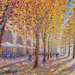 Gemälde Jardin du Palais Royal von Dessapt Alan | Gemälde Figurativ Acryl, Öl Urban