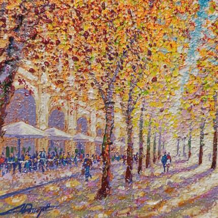 Peinture Jardin du Palais Royal par Dessapt Alan | Tableau Figuratif Acrylique, Huile Urbain