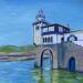 Painting Faro del Muelle de Arriluze by Kochevykh Yulia | Painting Impressionism Landscapes Marine Architecture Oil