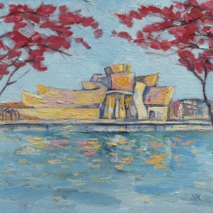 Painting Le musée en soirée by Kochevykh Yulia | Painting Figurative Oil Architecture, Landscapes, Urban