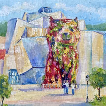 Painting Le chiot by Kochevykh Yulia | Painting Figurative Oil Animals, Landscapes, Urban