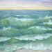 Painting L'océan by Kochevykh Yulia | Painting Raw art Landscapes Marine Nature Oil