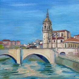Painting Le Pont San Antón by Kochevykh Yulia | Painting