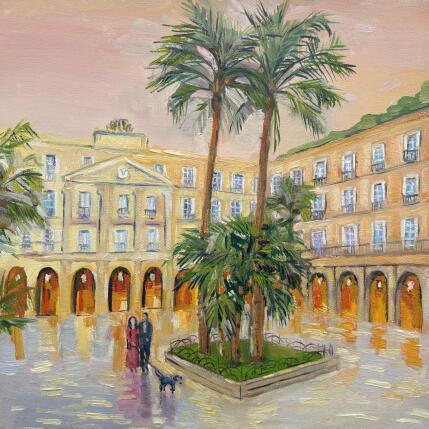 Peinture Plaza Nueva par Kochevykh Yulia | Tableau Impressionnisme Huile Architecture, Paysages, Urbain