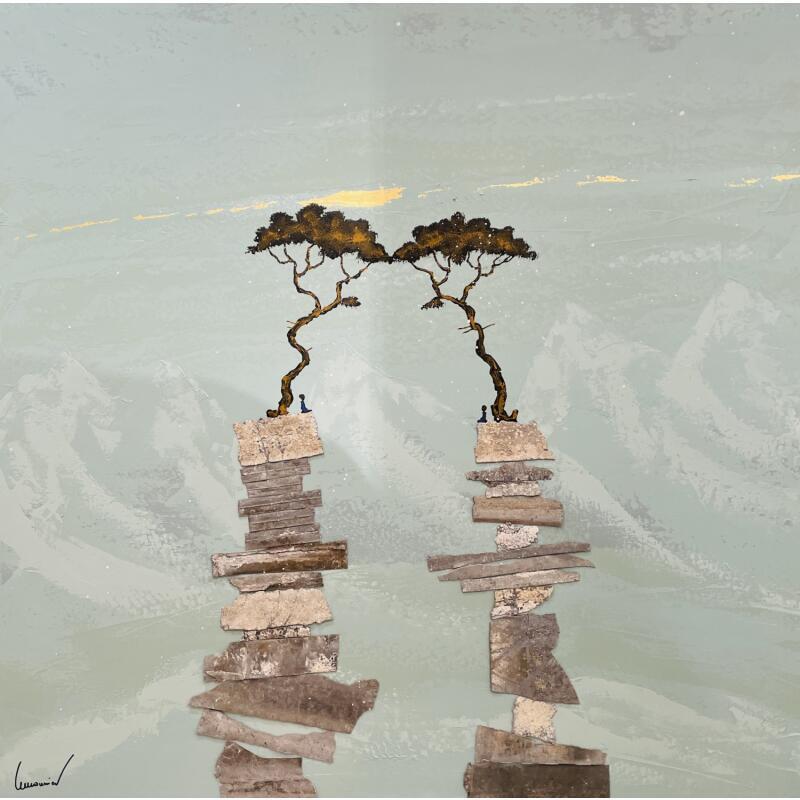 Gemälde Equilibrio  von Lemonnier  | Gemälde Materialismus Landschaften Acryl Zinc