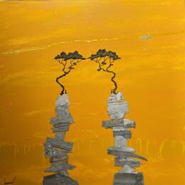 Painting Ephémère by Lemonnier  | Painting Subject matter Acrylic, Zinc Landscapes