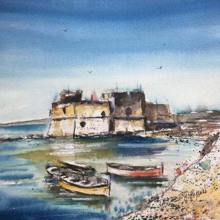 Painting Toulon, le fort Saint Louis  by Hoffmann Elisabeth | Painting Figurative Watercolor Pop icons, Urban