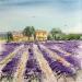 Painting Lavande, l'appel du Mas  by Hoffmann Elisabeth | Painting Figurative Urban Watercolor
