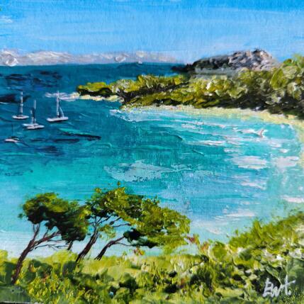Peinture Une journée à Porquerolles. par Rey Ewa | Tableau Figuratif Acrylique Paysages
