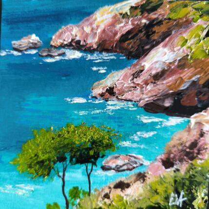 Painting L' été toujours. by Rey Ewa | Painting Figurative Acrylic Landscapes