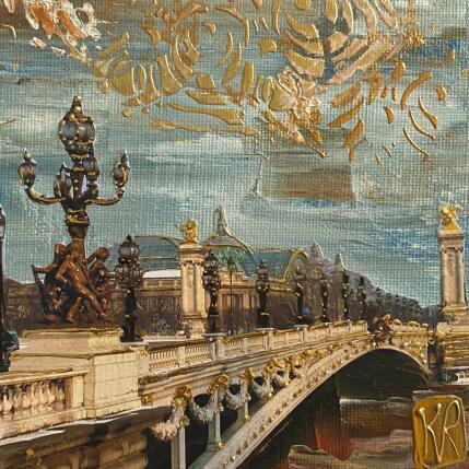 Gemälde Paris en octobre von Romanelli Karine | Gemälde Figurativ Acryl, Collage Alltagsszenen, Urban