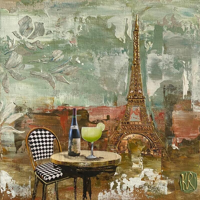 Peinture Le plaisir  par Romanelli Karine | Tableau Figuratif Urbain Acrylique Collage