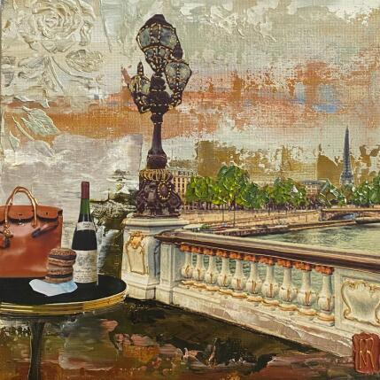 Peinture Plaisirs simples  par Romanelli Karine | Tableau Figuratif Acrylique, Collage Scènes de vie, Urbain