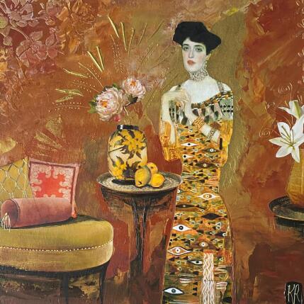 Peinture Belle rencontre  par Romanelli Karine | Tableau Figuratif Acrylique, Collage Scènes de vie, Urbain