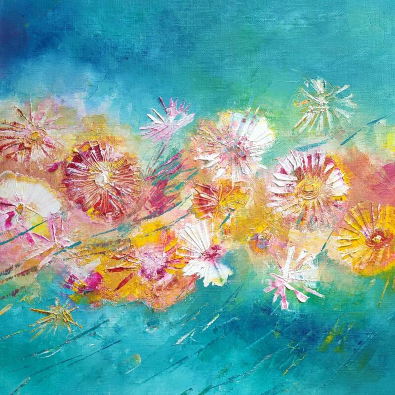 Painting Fleurs d'été by Levesque Emmanuelle | Painting Oil