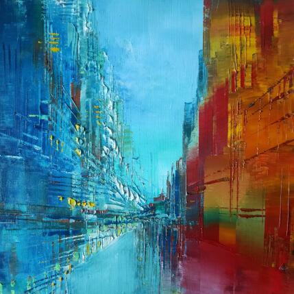 Painting Quartier frontière by Levesque Emmanuelle | Painting Oil