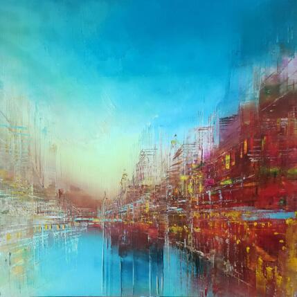 Painting Aube dansante by Levesque Emmanuelle | Painting Oil