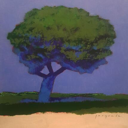 Gemälde L'arbre von Pasquale | Gemälde Figurativ Acryl Architektur, Landschaften, Natur
