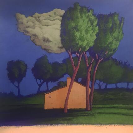 Gemälde Voir loin von Pasquale | Gemälde Figurativ Acryl Architektur, Landschaften, Natur