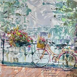 Painting a journey between moments by Rodrigues Bené | Painting Figurative Acrylic Urban