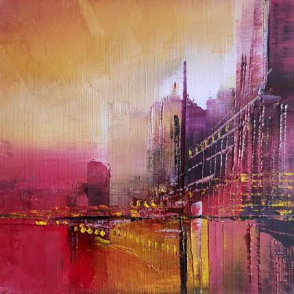 Painting Orange et fushia by Levesque Emmanuelle | Painting  Oil