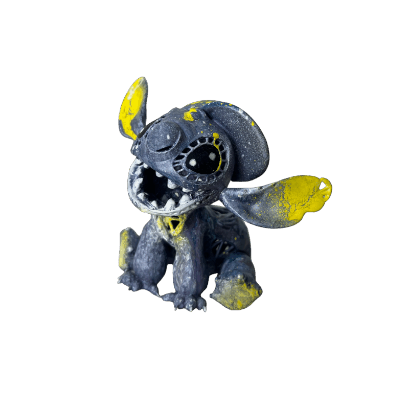 Escultura STITCH CAP DES MERS por Shenoda | Escultura Pop art Graffiti Resina