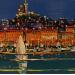 Peinture Un soir à Marseille par Corbière Liisa | Tableau Figuratif Paysages Huile