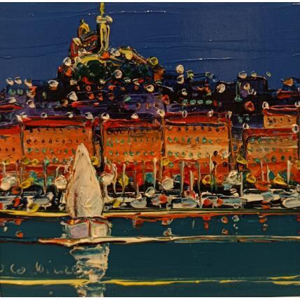 Painting Un soir à Marseille by Corbière Liisa | Painting Figurative Oil Landscapes