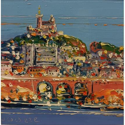 Painting La corniche à Marseille by Corbière Liisa | Painting Figurative Oil Landscapes