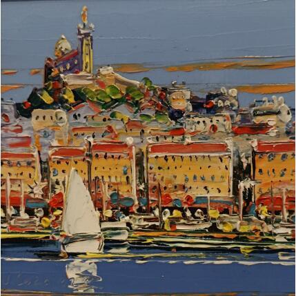 Gemälde Départ pour la pêhce von Corbière Liisa | Gemälde Figurativ Öl Landschaften