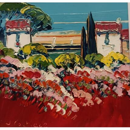 Peinture La côte bleue par Corbière Liisa | Tableau Figuratif Huile Paysages