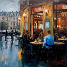 Pintura The Light Calls the Lonely por Klemens Alexandr | Pintura