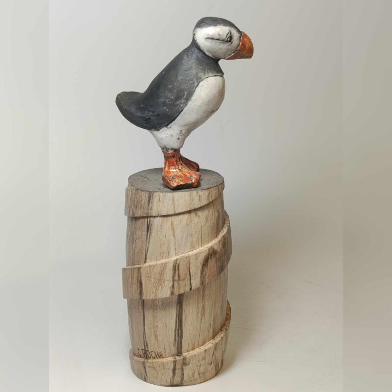 Escultura Le macareux por Roche Clarisse | Escultura Animales Cerámica Raku