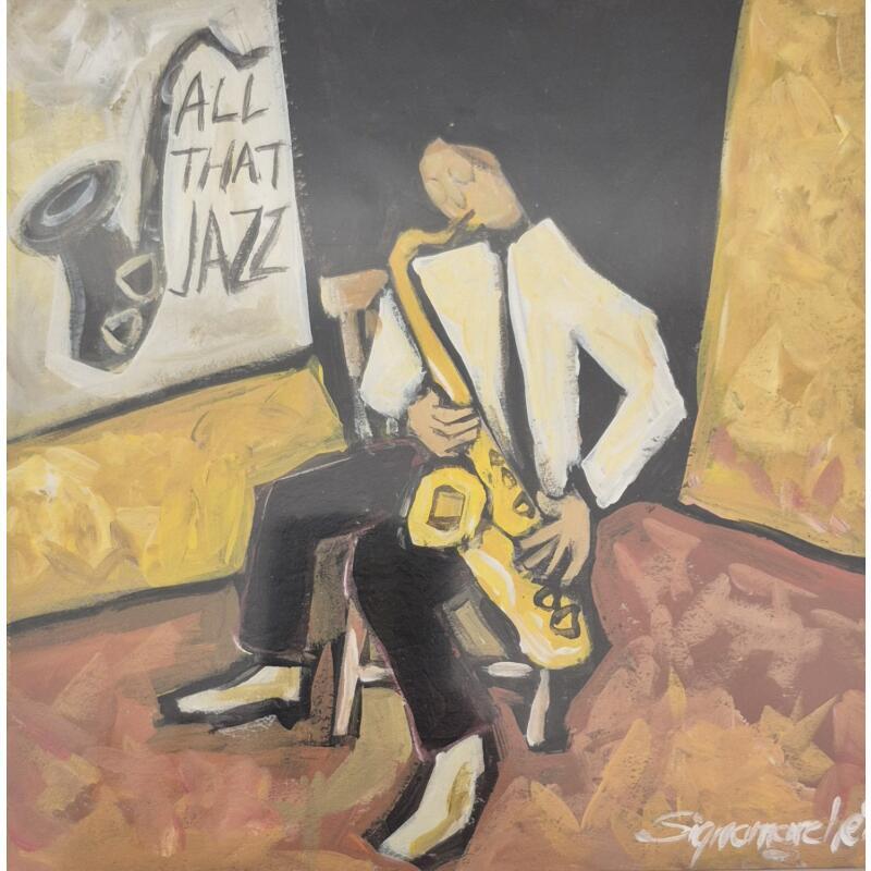 Peinture All that Jazz par Signamarcheix Bernard | Tableau Art naïf Acrylique Encre Pastel