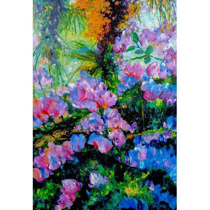 Peinture Mon Palmier et Rhodo par Amblard Florence | Tableau