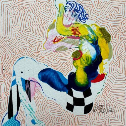 Painting La mèche de cheveux by Cressanne | Painting Figurative Acrylic, Ink Nude