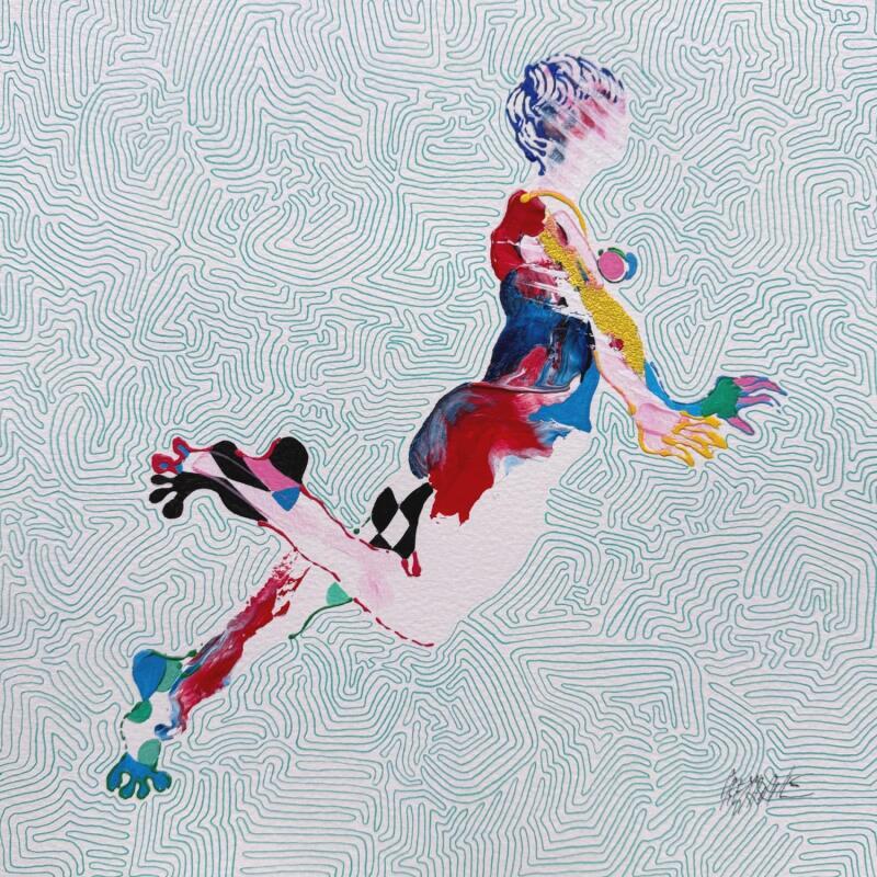 Peinture La liberte´ s’organise par Cressanne | Tableau Figuratif Nu Acrylique Encre