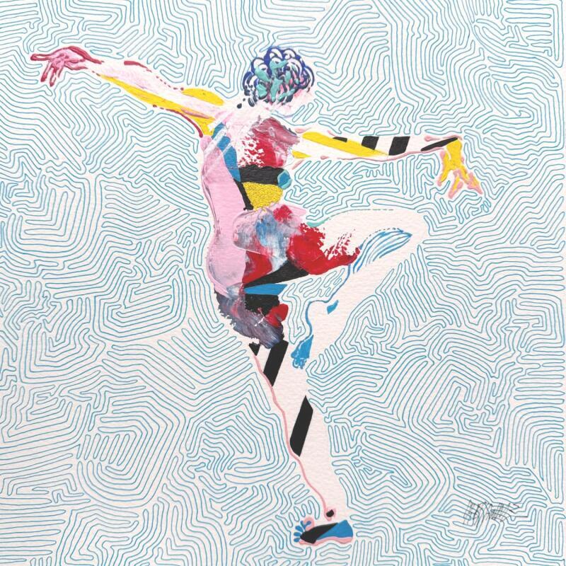 Gemälde Lattitude décalée  von Cressanne | Gemälde Figurativ Akt Acryl Tinte