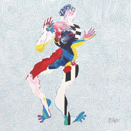 Gemälde Le Corps cadence  von Cressanne | Gemälde Figurativ Acryl, Tinte Akt