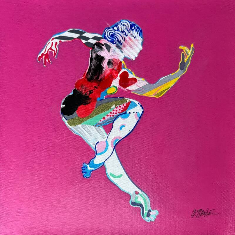 Peinture Le coeur élan  par Cressanne | Tableau Figuratif Nu Acrylique Sable