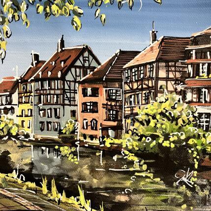 Pintura Promenade au square des Moulins à Strasbourg por Touras Sophie-Kim  | Pintura Realismo Aceite Naturalezas muertas